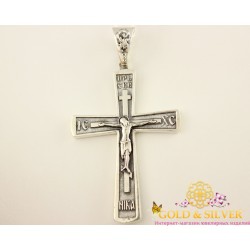 Серебряный крест 925 проба. Мужской крест, черненый, 15,49 грамма. 0293.10